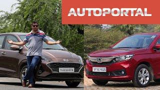 Hyundai Aura vs Honda Amaze Comparison review - Autoportal