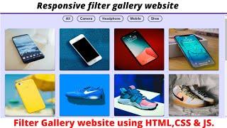 How To Create a Portfolio Filter Gallery using HTML CSS & js | Free source code Link in Description.