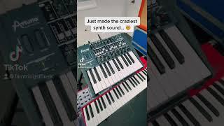 Just made the craziest synth sound…   #synthesizer #arturia #shorts
