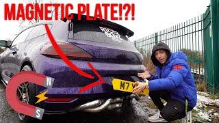 MAGNETIC NUMBERPLATE INSTALL TO MY SCIROCCO! **MAGNA PLATE! 