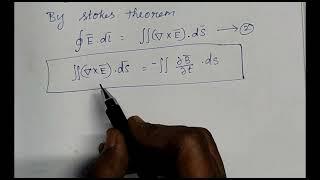 Maxwell's first equation derived from faradays law