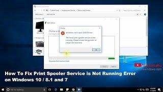Fix Print Spooler Service is Not Running on windows 10/11 | Troubleshoot Printer problems 2024