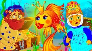 Сказка о рыбаке и рыбке или Золотая рыбка / Мультфильм для детей / Машулины сказки / Сказки малышам