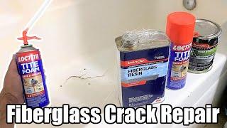 USING FIBERGLASS RESIN AND FOAM TO SUPPORT A CRACKED BATHTUB | DIY Fiberglass Bathtub Reglaze Repair