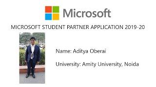 Microsoft Student Partner (MSP) 2019-20 Application [Selected]