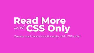 Membuat Fitur "Read More" Hanya dengan CSS!