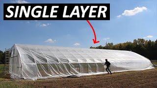 How to Install Greenhouse Plastic Top Cover - Poly Pull Method