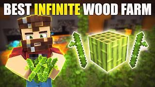 UNBREAKABLE AFK WOOD FARM - Minecraft Bedrock 1.21 Tutorial