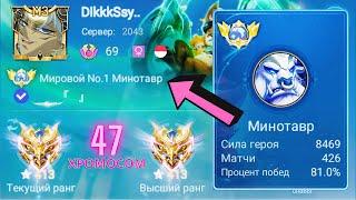 ТОП 1 МИРА МИНОТАВР ПОКАЗЫВАЕТ “ФАНТАСТИЧЕСКУЮ” ИГРУ / MOBILE LEGENDS