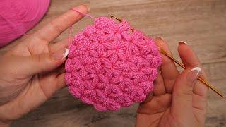 Узор «Звездочки» от центра крючком | Crochet "Stars" pattern from center