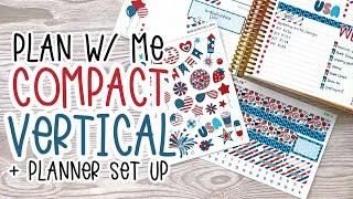 Erin Condren Functional Compact Vertical Weekly Plan with Me | Planner Set Up | HanCanPlan Stickers