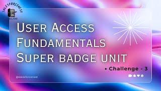 User Access Fundamentals Superbadge Unit - 3 | Additional User Access