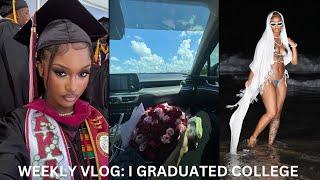 WEEKLY VLOG: I GRADUATED COLLEGE, photoshoot, hair, and more