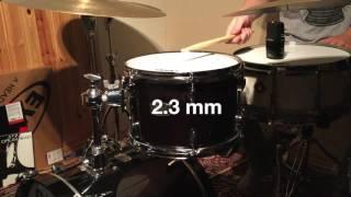 1.6 mm vs 2.3 mm drum hoops
