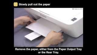 PIXMA MG2420/MG2520: Removing a jammed paper: paper can be seen
