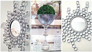 Dollar Tree DIY Mirror and Centerpiece | Mirror Decor Ideas