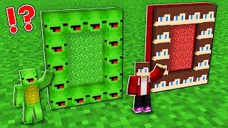 Tiny JJ and Mikey BUILD a SMALLEST Portals !  - Minecraft (Maizen)