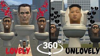 Lovely Skibidi Toilet vs Unlovely Skibidi | 360º VR