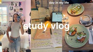 study day vlog | revision, brunch, grwm, self care ⭐️