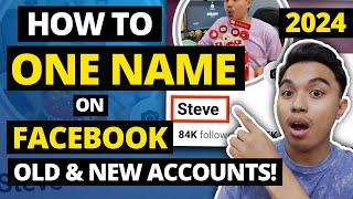 HOW TO ONE NAME ON FACEBOOK 2024? ONE NAME ON FACEBOOK 2024 l HOW TO CHANGE NAME ON FACEBOOK 2024