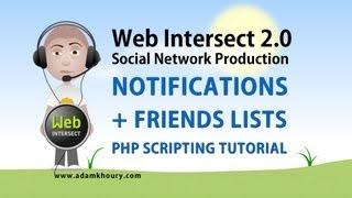 12. Friend Lists and Social Website Notifications PHP MYSQL JavaScript Ajax Tutorial