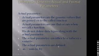 actual and formal parameters | actual and formal parameters in c |