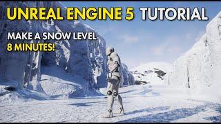 Unreal Engine 5 UE5 Free Tutorial - How To Create A Snow Level In Minutes