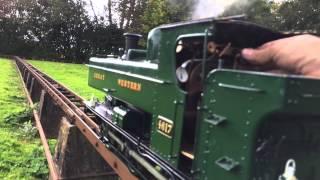 5" gauge GWR Pannier tank goes for a run at South Cheshire MES