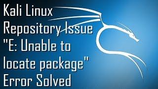 Kali Linux Repository Issue Solve [ "E: Unable to locate package" error solved ] New 2016