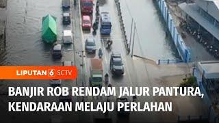 Jalur Pantura Terendam Banjir, Kendaraan Melaju Perlahan | Liputan 6