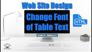 How to change the FONT of text in your HTML table