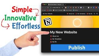 New Notion Sites - Quick Website Creation in Minutes