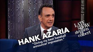 Hank Azaria Teaches Stephen The 'Baseball Announcer' Voice