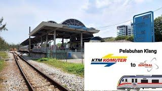 KTM Komuter Stesen Keretapi Pelabuhan Kelang Port Klang to KL Sentral Kuala Lumpur Railway Station