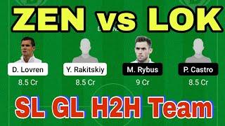 ZEN vs LOK Dream11 Football Team prediction | important player Team | SL GL H2H Team