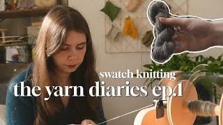 Spinning Yarn for My First Sweater || Gotland Wool & Knit Swatch The Yarn Diaries ep. 01 