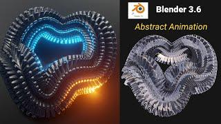 Blender 3.6 tutorial - abstract wave animation | using geometry nodes in blender