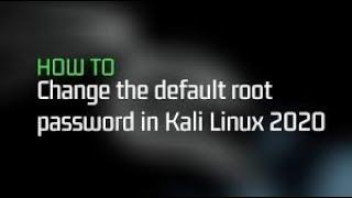 How to Reset Default Root Password In Kali Linux | How to change Root/User password In Kali Linux