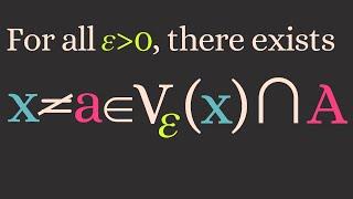 Real Analysis | The limit point of a set A⊆ℝ