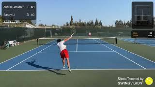 Practice Match - Austin Conlon (UTR 4.53) vs. Sandy Li (6.10) - L 3-6, 3-6