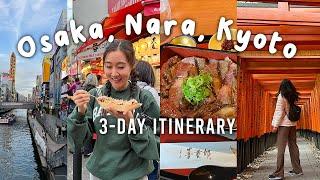 Japan Travel Vlog: best things to do in OSAKA, NARA, and KYOTO 2023