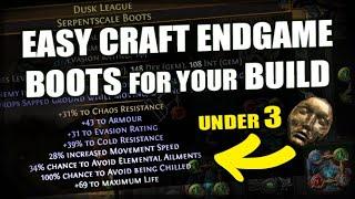 PATH of EXILE: How to Craft Endgame Boots for Under 3 Div For Any Build