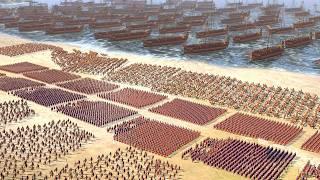 Rome vs Greece 70K Men ULTIMATE CONQUEST (Port Assault, Land Battle & Castle Siege) Total War ROME 2
