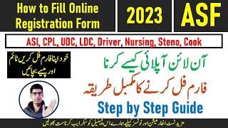 How to apply online on asf jobs - complete asf from filling / registration tutorial  2023.