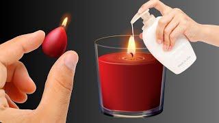 Just mix dish soap with melted candles! You will be amazed at the amazing results