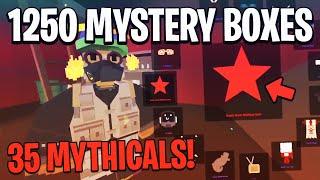 BIGGEST Unturned Mystery Box Opening EVER! (1250 Boxes, 35 Mythicals)