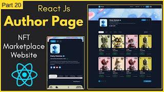 Author Page For Marketplace | Creating React Js Author Page Website Template For NFT Marketplace