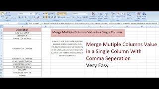 How to Merge Multiple Columns Value in Single Column with Comma Seperation