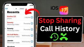 How To Stop Sharing Call History between iPhones iOS 17 | Turn off Call Sync on iPhone