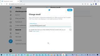 How to change your Twitter email